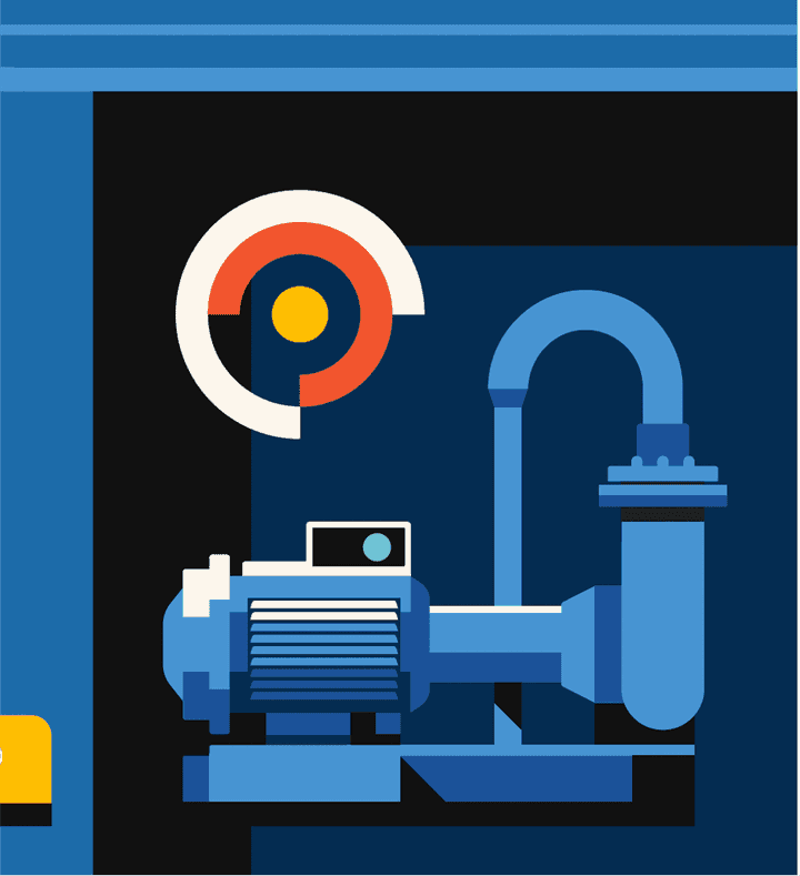 illustration of smart manufacturing predictive maintenance