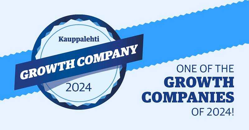 Growth company badge given by Kauppalehti