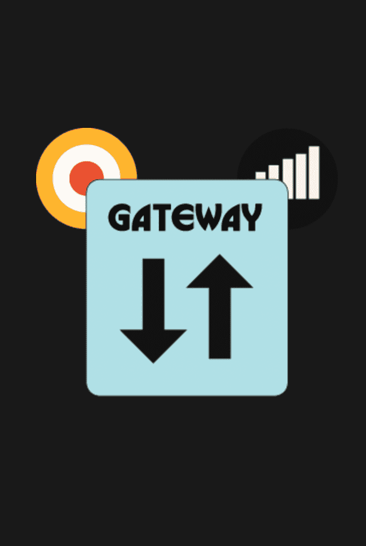 Illustration of Wirepas Gateway with black background