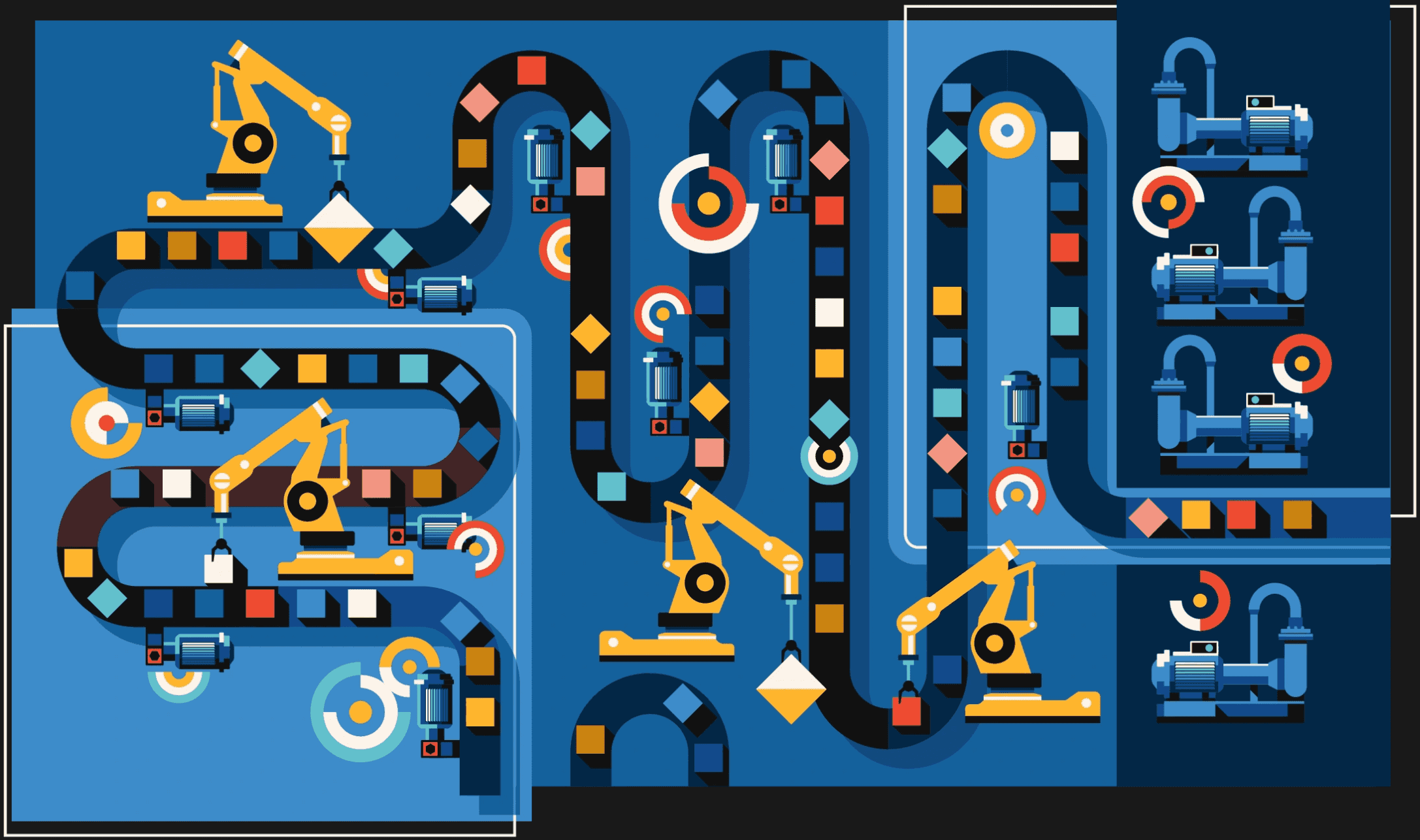 Illustration of a condition monitoring application in an industrial setting