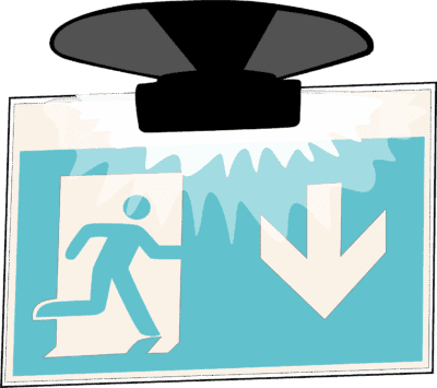 Illustration of emergency lighting connectivity