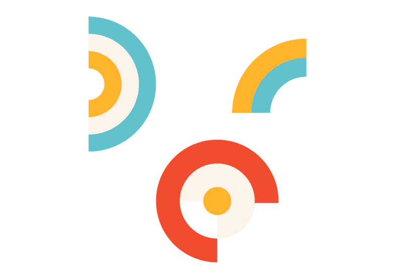 Illustration of colorful wirepas mesh swirls