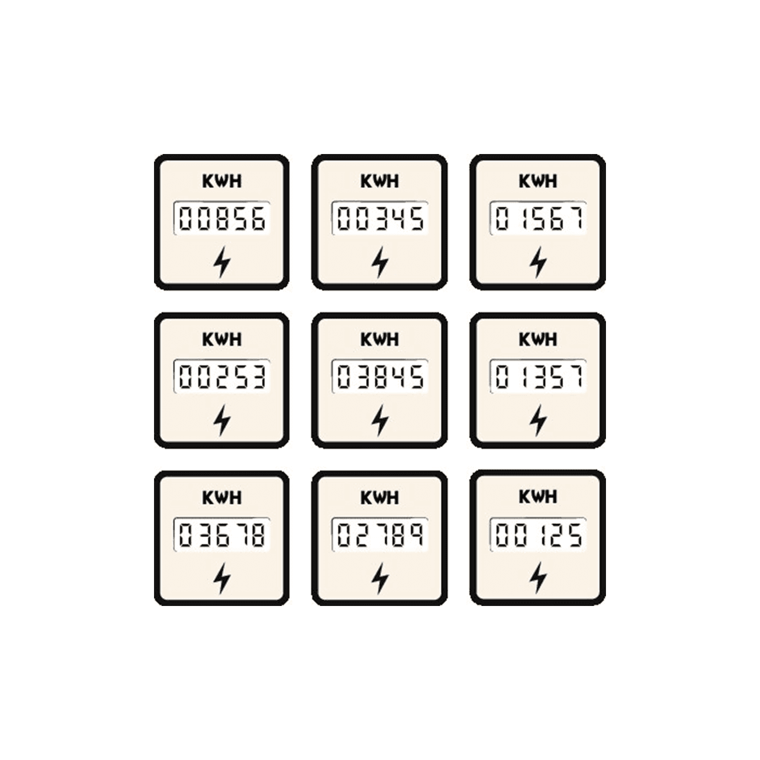 Illustration of smart electricity meter grid