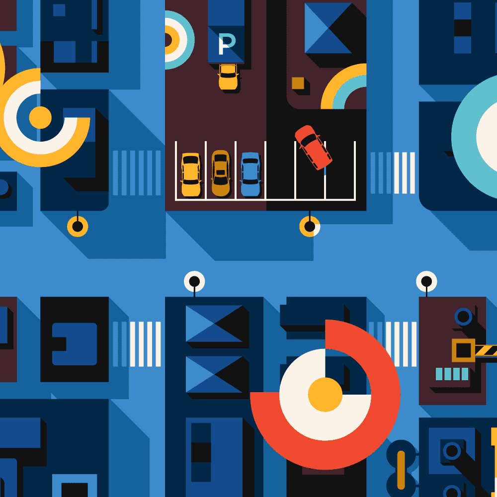 Square smart city scenery with Wirepas Mesh connectivity